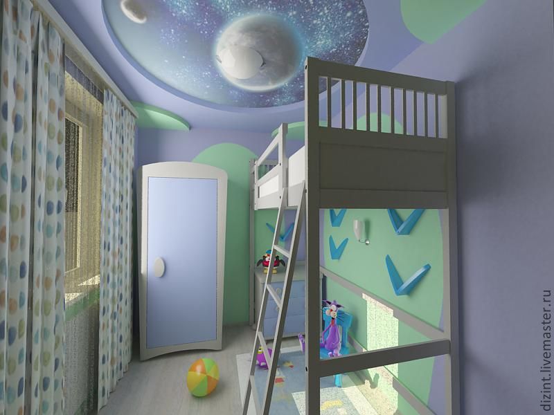 Интерьер детской комнаты. Фото 57