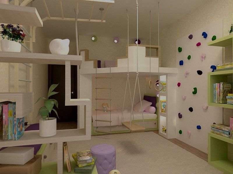 Интерьер детской комнаты. Фото 66