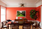 Ярко-красная столовая от студии Christy Allen Designs