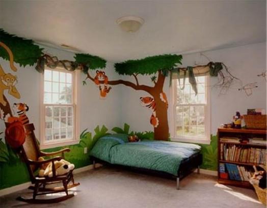 Спальня в стиле джунгли