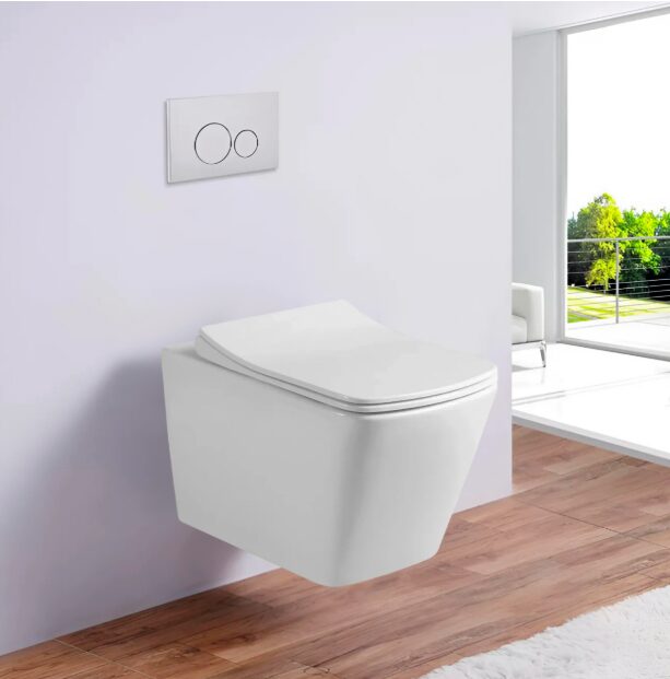 Гостевой туалет у прихожей: узкие рамы Amore di Mare, которые встанут в нишу