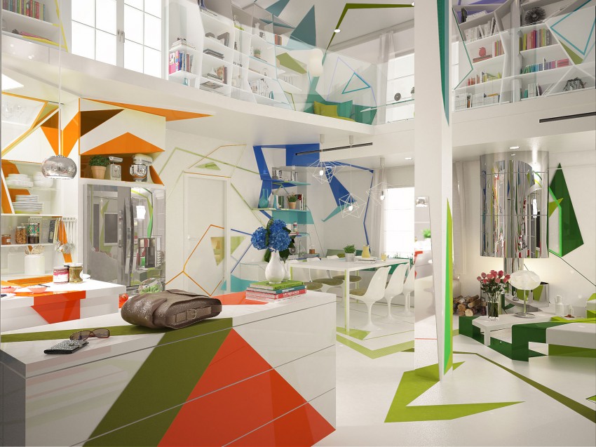 Цвет в дизайне интерьера квартиры в Болгарии
