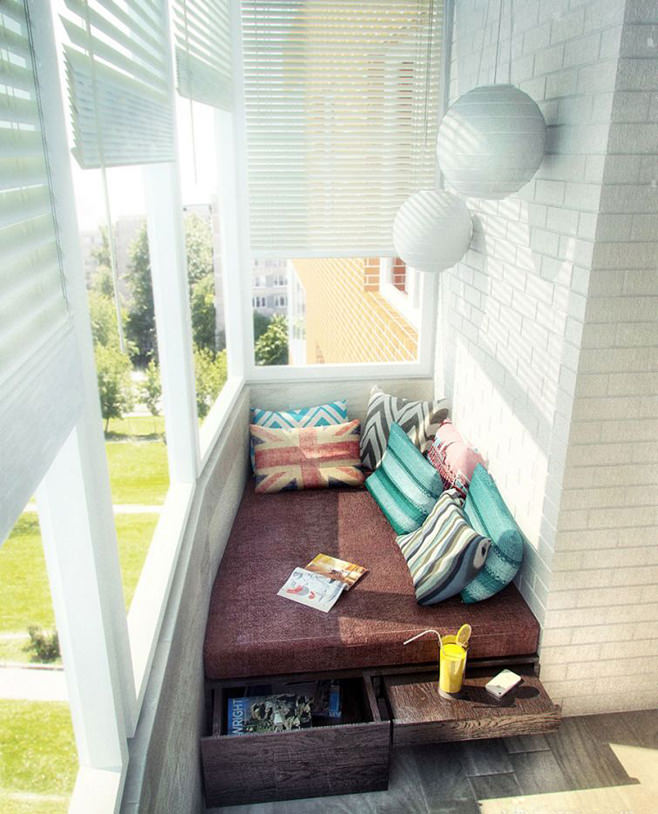 Уголок для отдыха на балконе