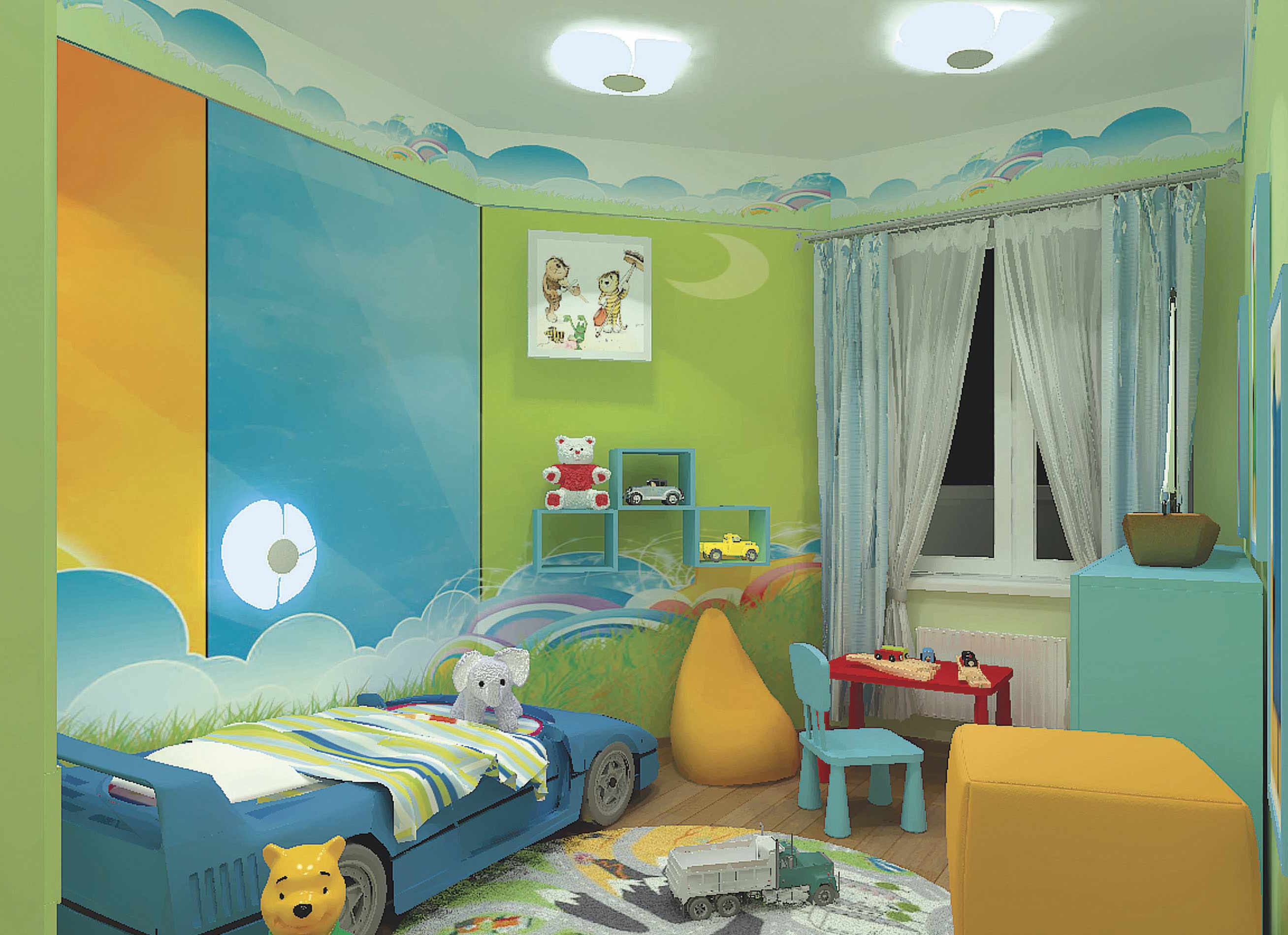 стены в детской комнате дизайн фото