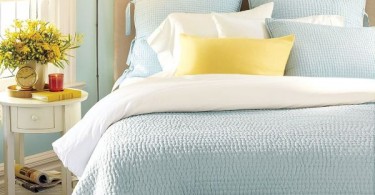 Дизайн интерьера спальни в голубом цвете