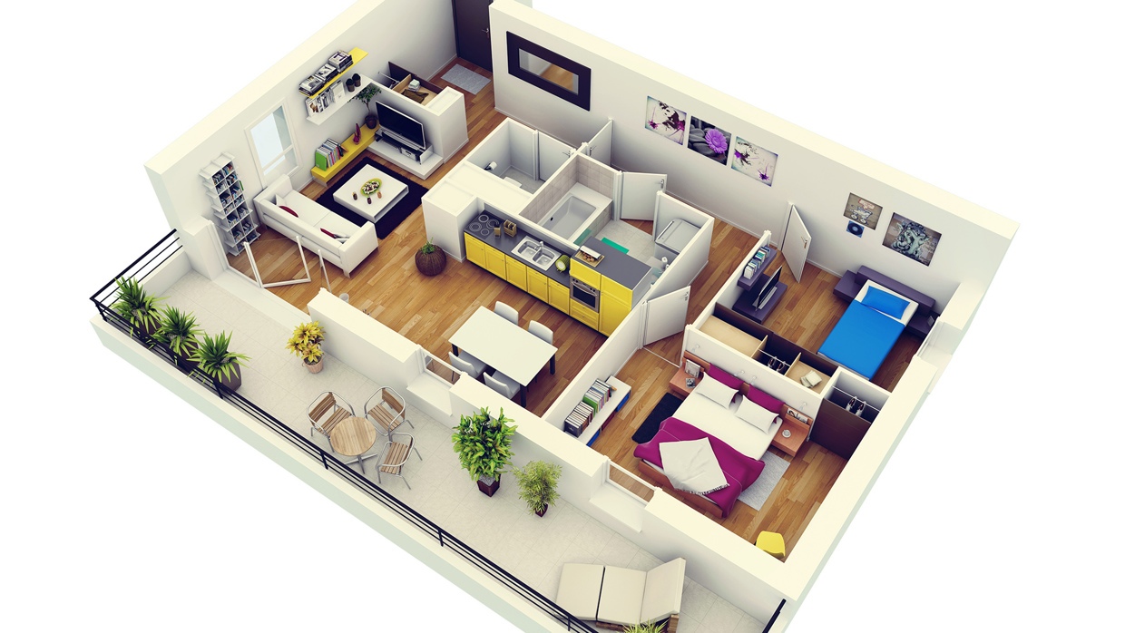 Дизайн двухкомнатной квартиры: 13 планировок «до-после» и 4 подходящих стиля (137 фото)