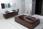 Необычная ванна коричневого цвета