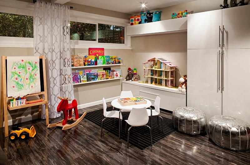 Детская игровая комната в подвале, дизайн от FLO Design Studio
