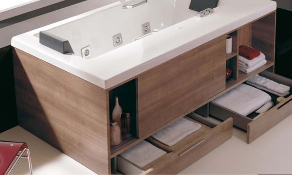 Тумба для ванной Vox черное дерево, выдвижные ящики, встроенные ручки, подвесной монтаж 80х46 см