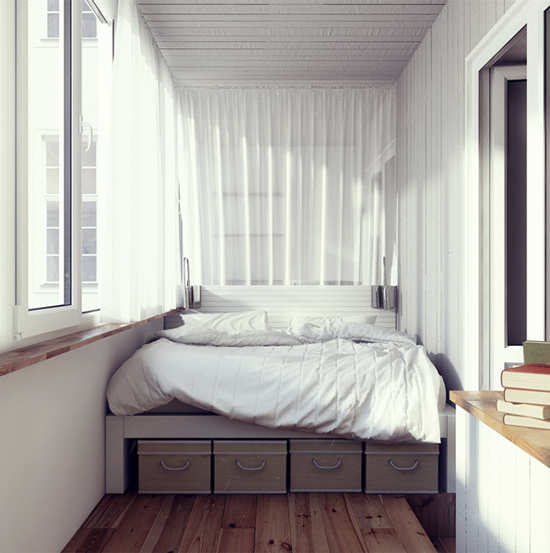 Балкон спальня дизайн