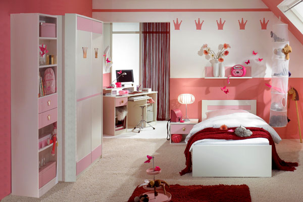 Дизайн комнаты для девочки в розовом цвете. Фото 29