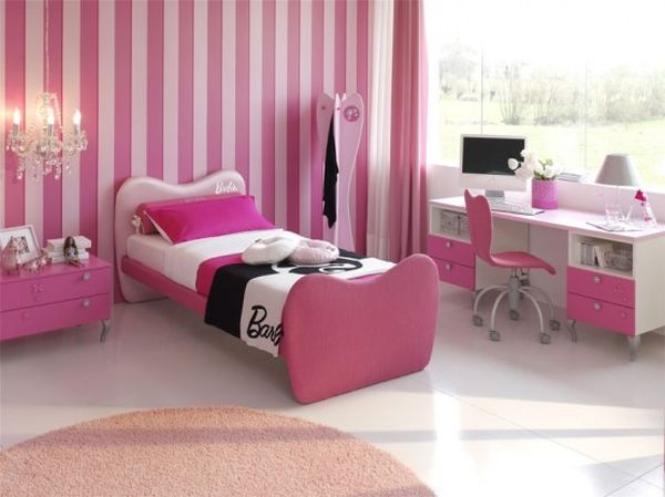 Дизайн комнаты для девочки в розовом цвете. Фото 3