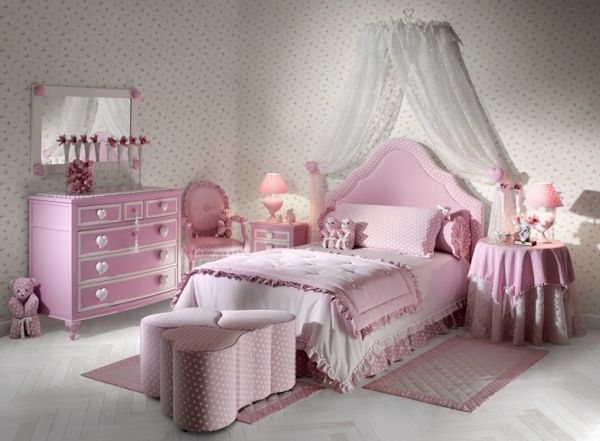 Дизайн комнаты для девочки в розовом цвете. Фото 5