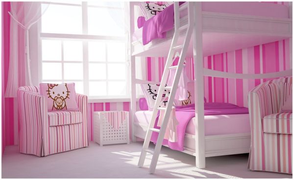 Дизайн комнаты для девочки в розовом цвете. Фото 22