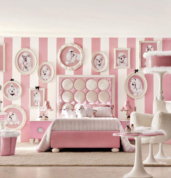 Дизайн комнаты для девочки в розовом цвете. Фото 23