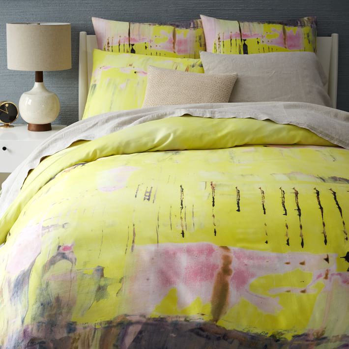 Декор постельного белья - жёлтый органичный цвет