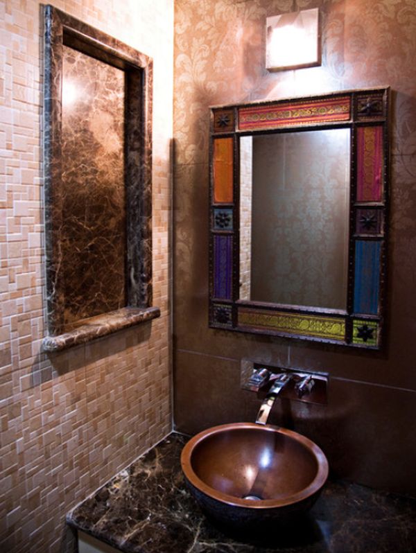 Декор зеркала ванной комнаты
