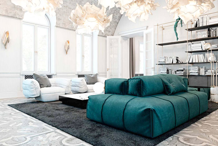 Дизайн интерьера роскошной квартиры: креативный дизайн люстр