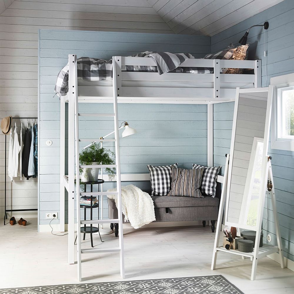 Дизайнерский интерьер небольшой спальни в скандинавском стиле