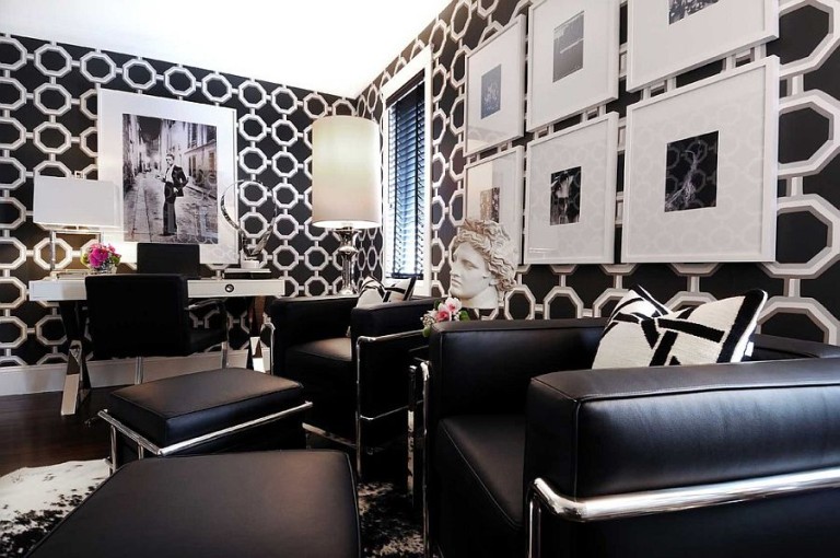 Черно-белый интерьер и его сочетания > 70 фото-идей дизайна комнат в бело-черных тонах