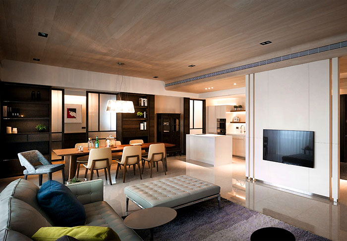 Дизайн интерьера квартиры в классическом стиле: просторные апартаменты