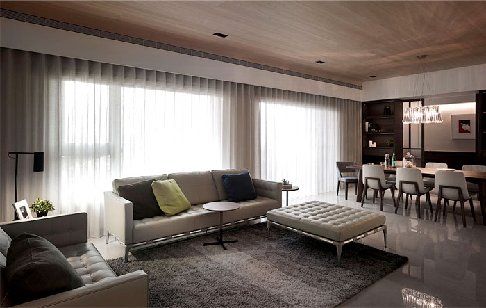 Дизайн интерьера квартиры в классическом стиле: панорамные окна
