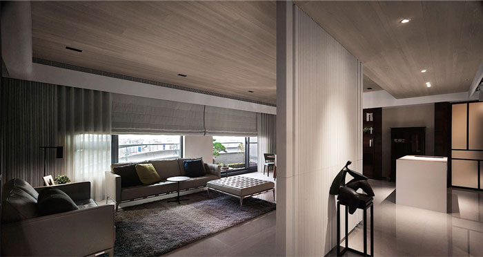 Дизайн интерьера квартиры в классическом стиле: стена для разделения зон