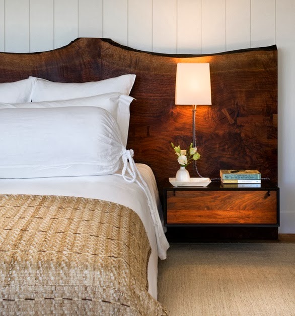 Дизайн изголовья кровати из древесины