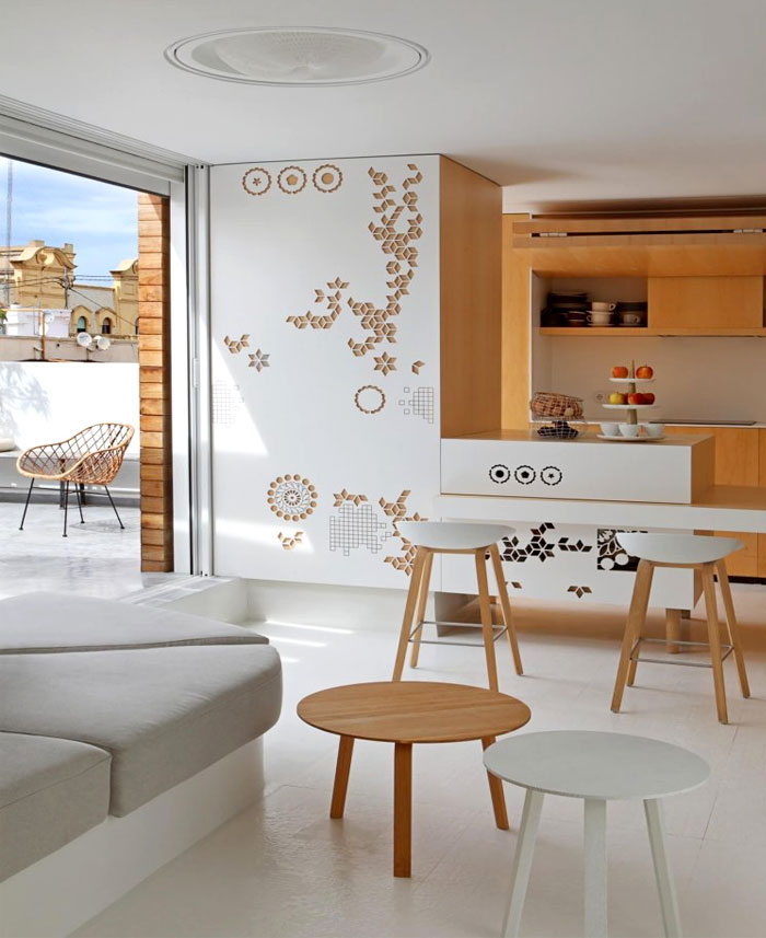 Дизайн интерьера квартиры в современном классическом стиле - кухня