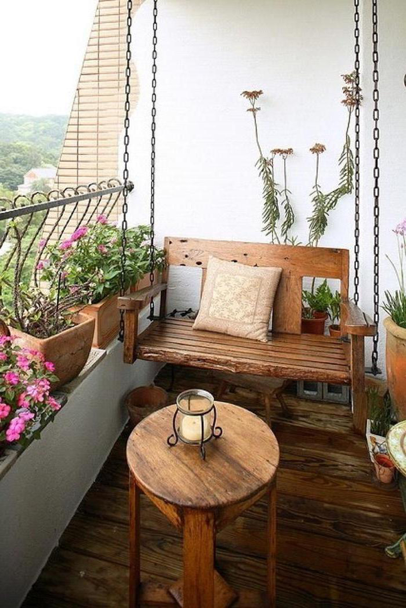Современный дизайн маленького балкона - Фото 10
