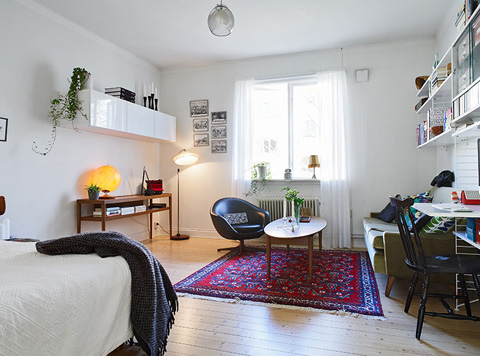Дизайн небольшой квартиры: спальная и гостиная