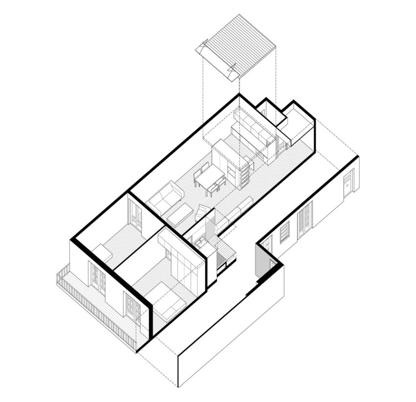Проект реконструкции квартиры - аксонометрическая схема