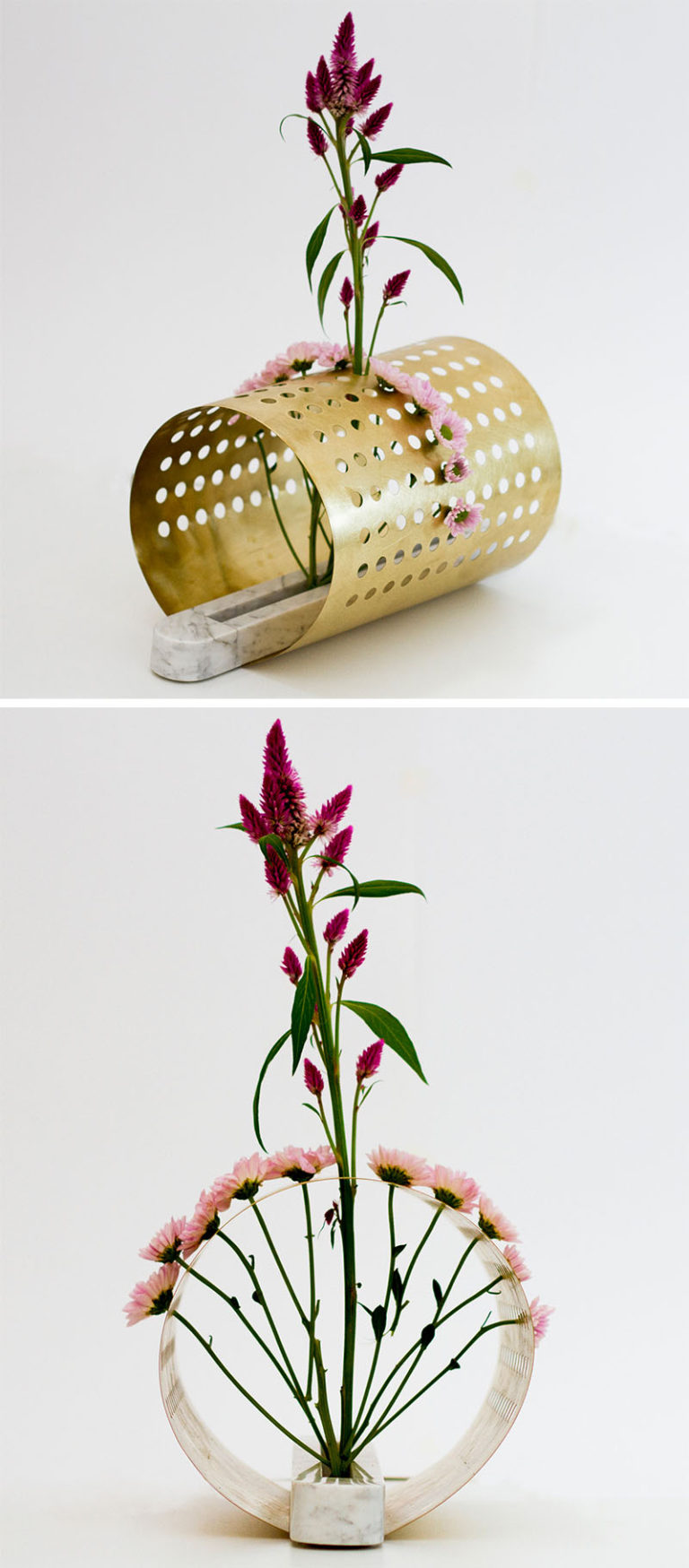 Дизайнерские вазы: размещение цветов в вазе