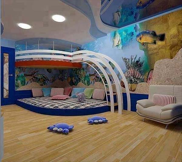 Необычное оформление детской комнаты