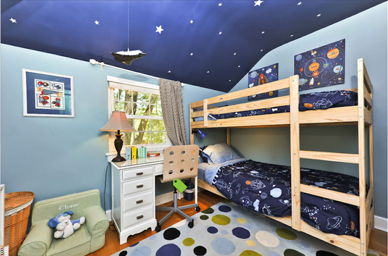 Космические» интерьеры детских комнат – фото