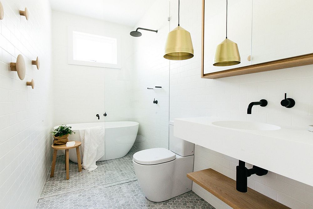 Идеи дизайна интерьера современной ванной в светлых тонах 