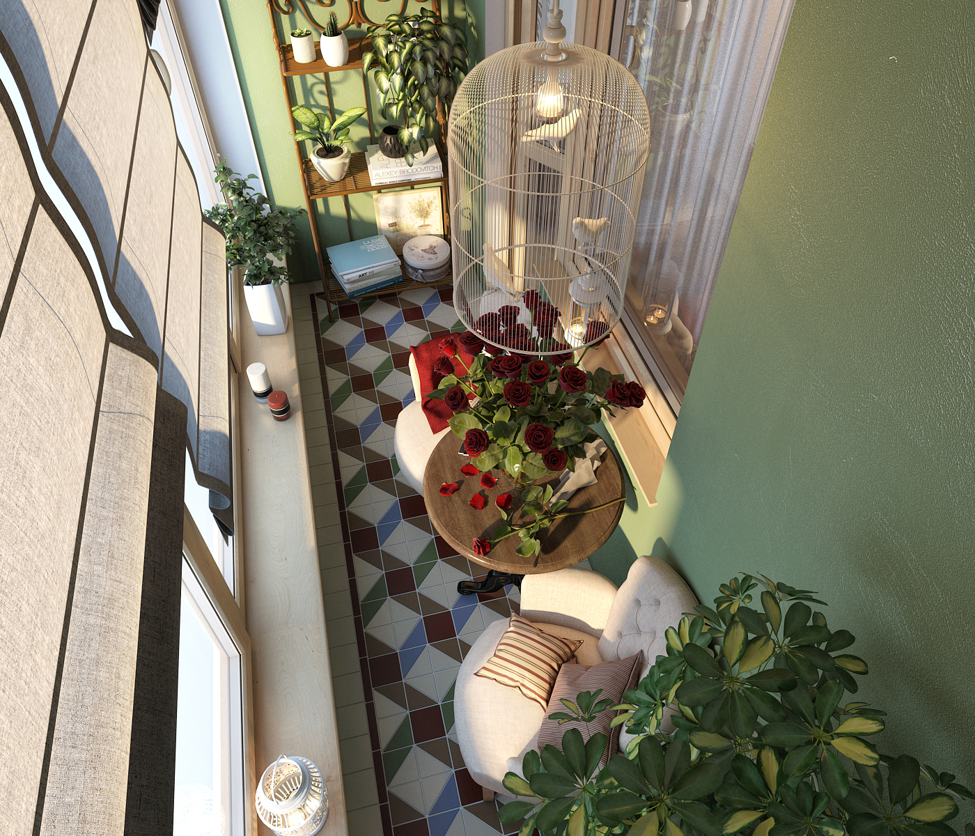 Практичные идеи дизайна балкона. Фото 23