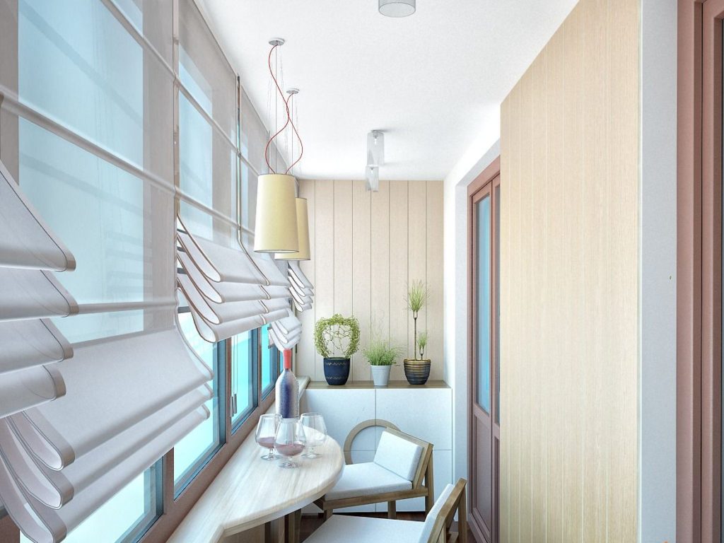 Идеи дизайна балкона: удобный столик вместо подоконника. Фото 1