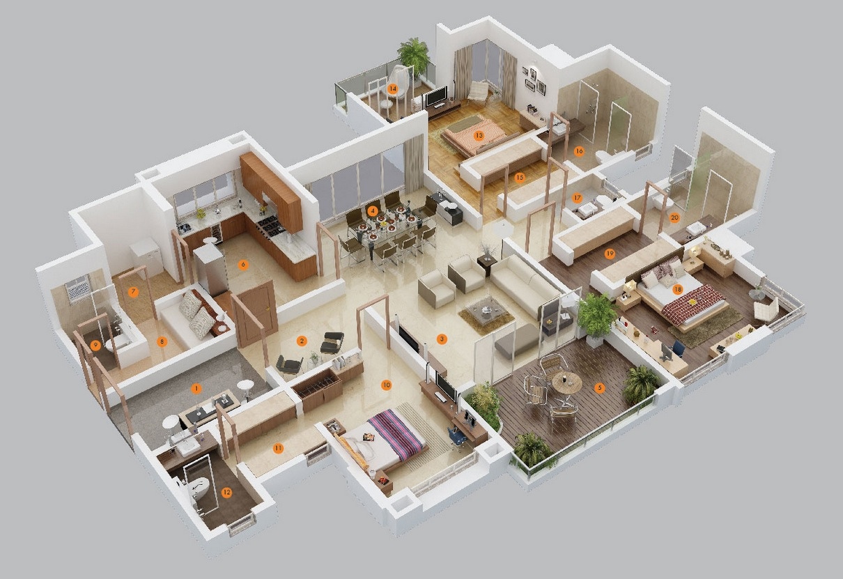 Floorplan 3d проекты