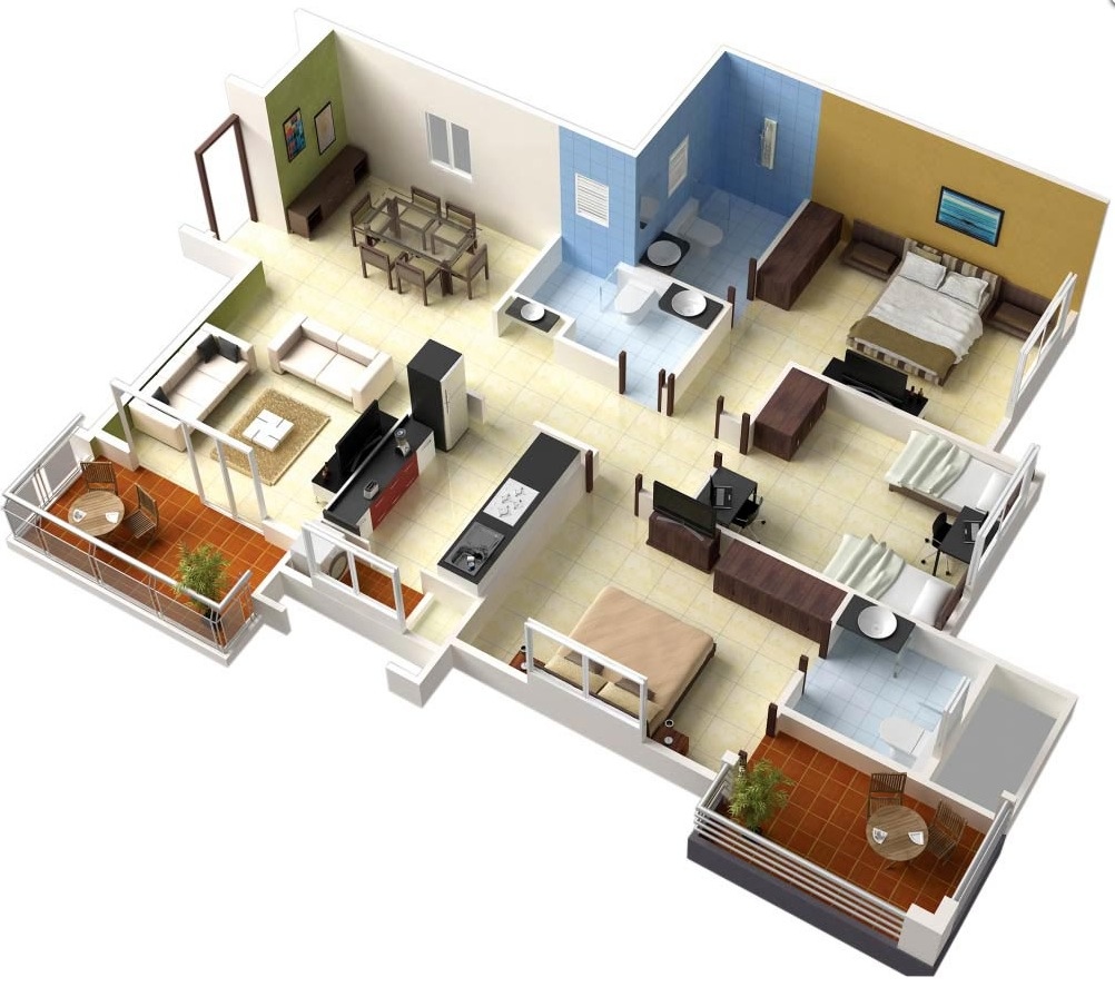 Floorplan 3d бытовки