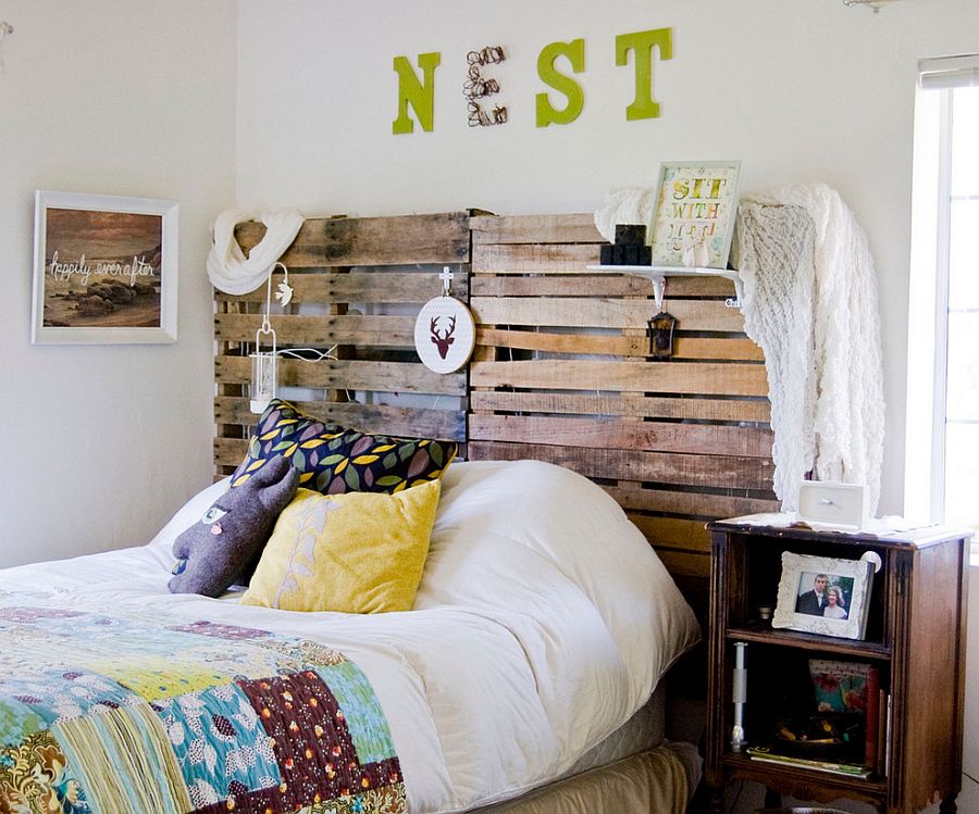 Модные тенденции оформления спальни, которые освежат ваш дом: паллеты из магазина DIY