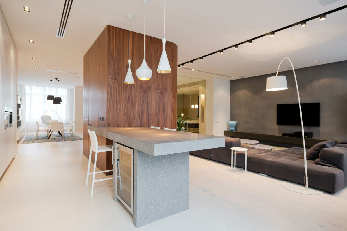 Дизайн интерьера столовой зоны в квартире от SL*Project