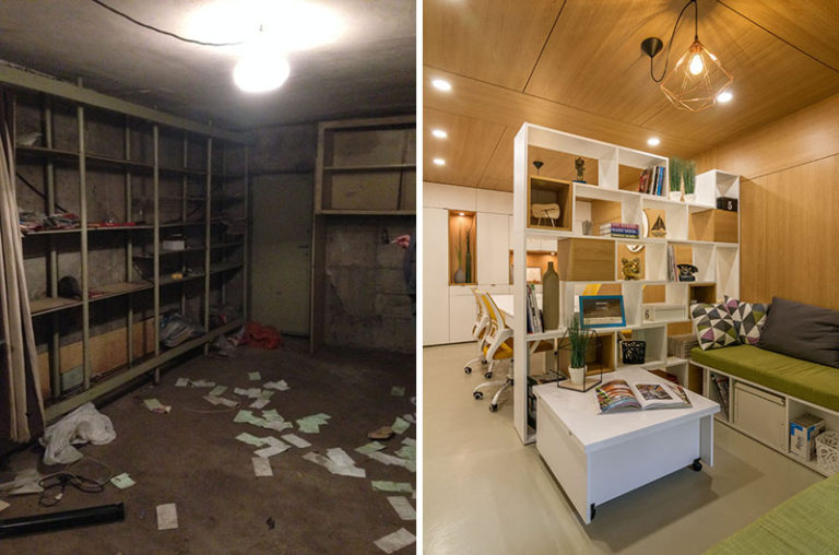 Офис в гараже: до и после ремонта