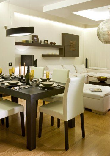 Дизайн гостиной-столовой +75 фото идей интерьера