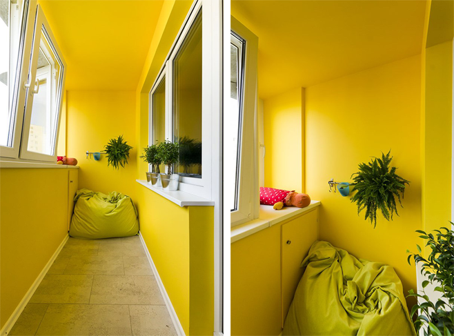 Покрасить балкон цвет. Желтый балкон. Балкон в желтом цвете. Лоджия в желтом цвете. Балкон с желтыми стенами.