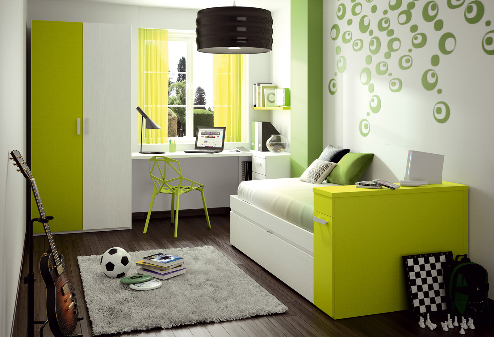 Спальня зеленого цвета — 1084 фото и идей оформления интерьера