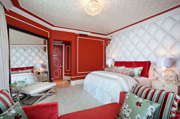 Дизайн интерьера квартиры в красно-белом стиле. Молодежно и современно.
