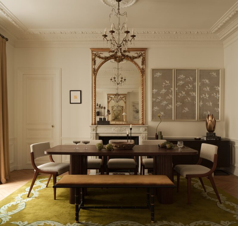 Ольга Эшби преображает квартиру в Париже с помощью травертина и винтажных находок