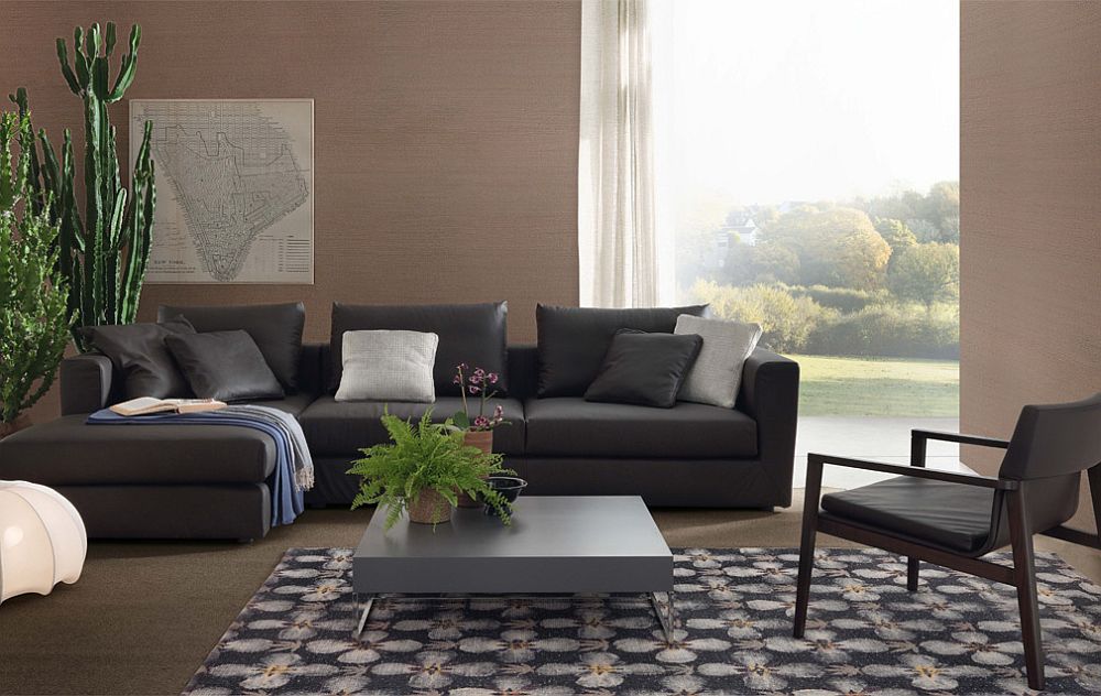 Секционные диваны для гостиной от компании Jesse, Италия: лёгкая модель