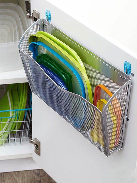Cистема хранения на кухне: крепления на дверцах ящиков